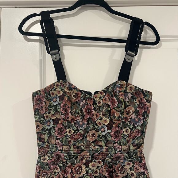 BCBG Generation Women's Mini Dress Multicolor Floral Zipper Size 4 - Picture 3 of 11